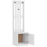 Portemanteau SANDENS blanc 45x40x159,5 cm bois massif pin