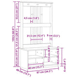 Portemanteau SANDENS 87x40x159,5 cm bois massif pin