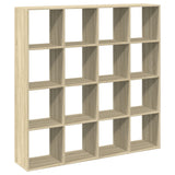 Bibliothèque chêne sonoma 137,5x29x137,5 cm bois d'ingénierie