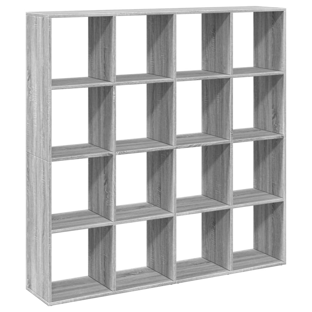 Bibliothèque sonoma gris 137,5x29x137,5 cm bois d'ingénierie