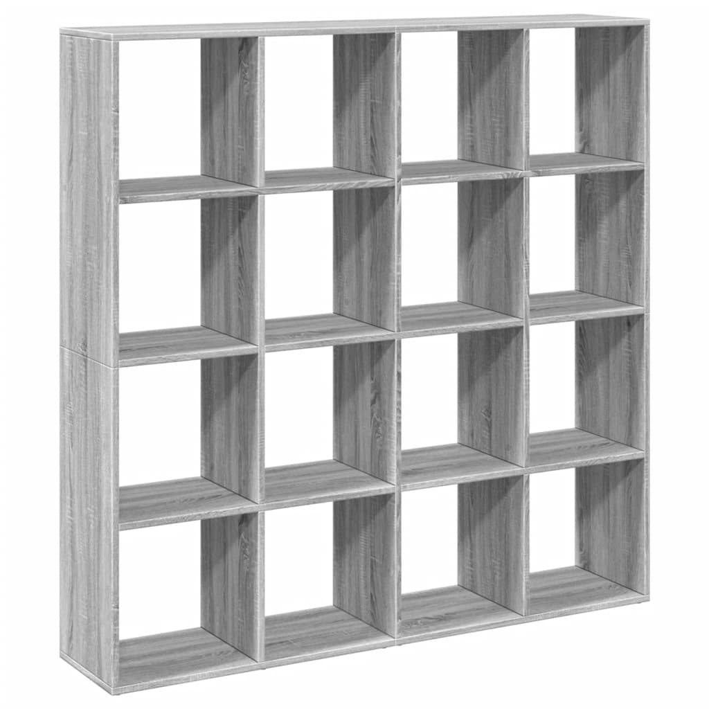 Bibliothèque sonoma gris 137,5x29x137,5 cm bois d'ingénierie