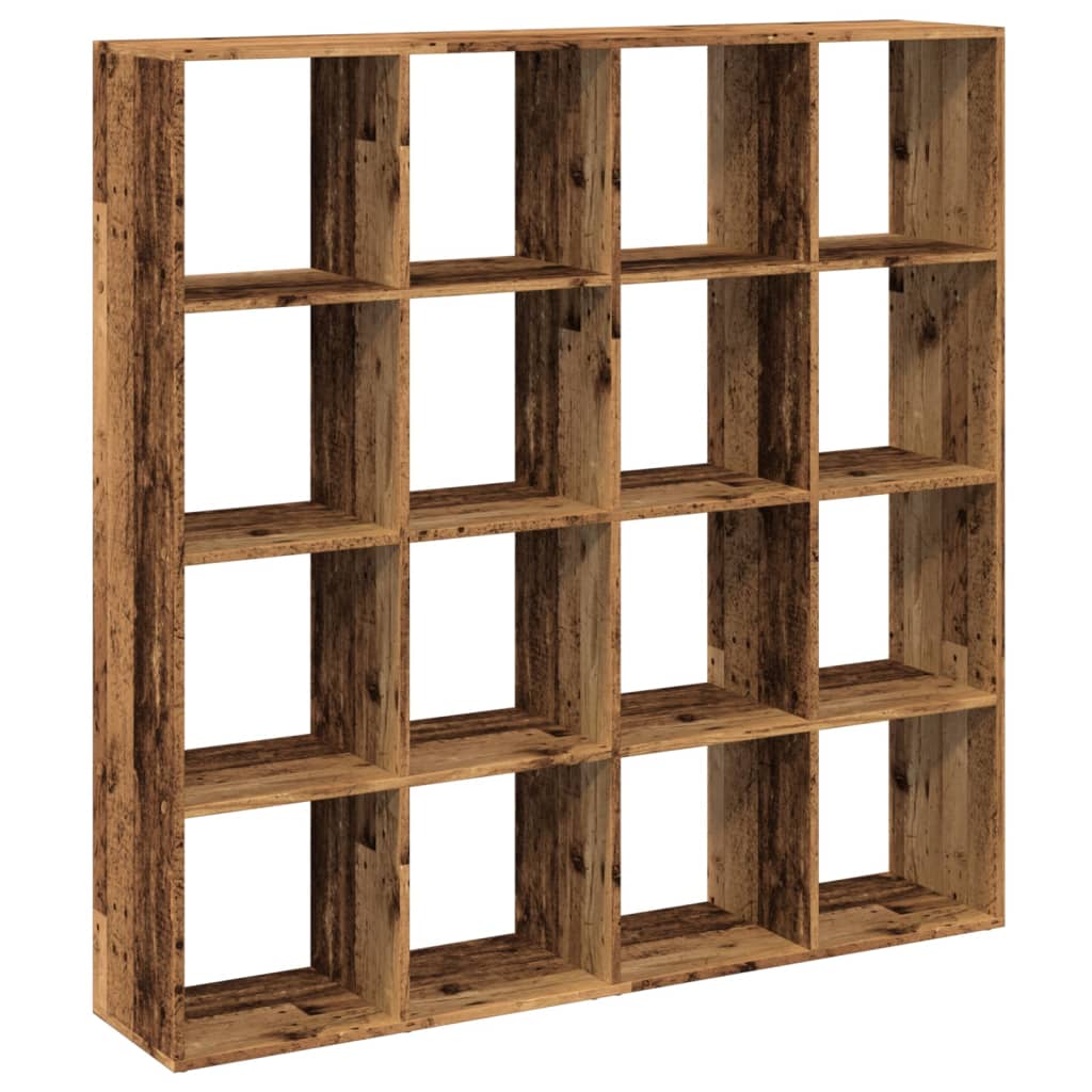 Bibliothèque vieux bois 137,5x29x137,5 cm bois d'ingénierie