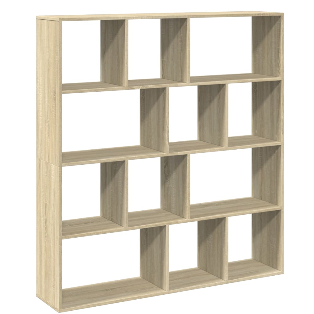 Bibliothèque chêne sonoma 132x29x141,5 cm bois d'ingénierie