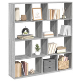 Bibliothèque sonoma gris 132x29x141,5 cm bois d'ingénierie