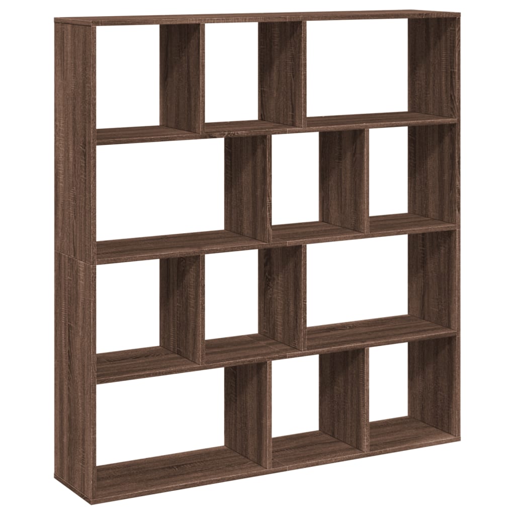 Bibliothèque chêne marron 132x29x141,5 cm bois d'ingénierie