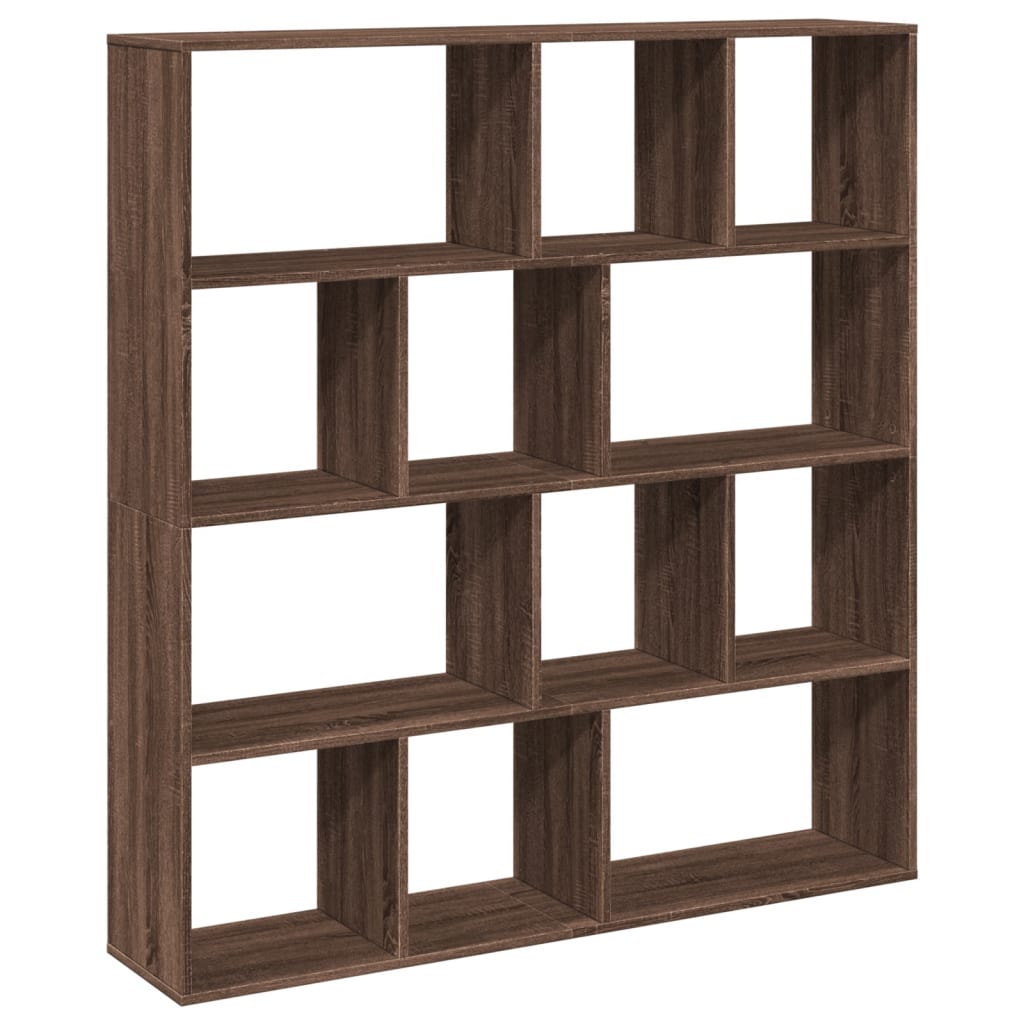 Bibliothèque chêne marron 132x29x141,5 cm bois d'ingénierie