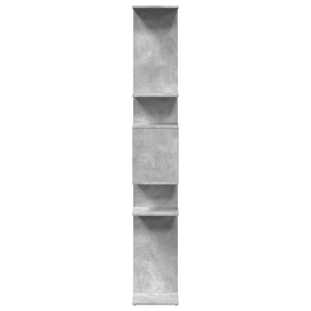 Bibliothèque gris béton 92x29x188 cm bois d'ingénierie