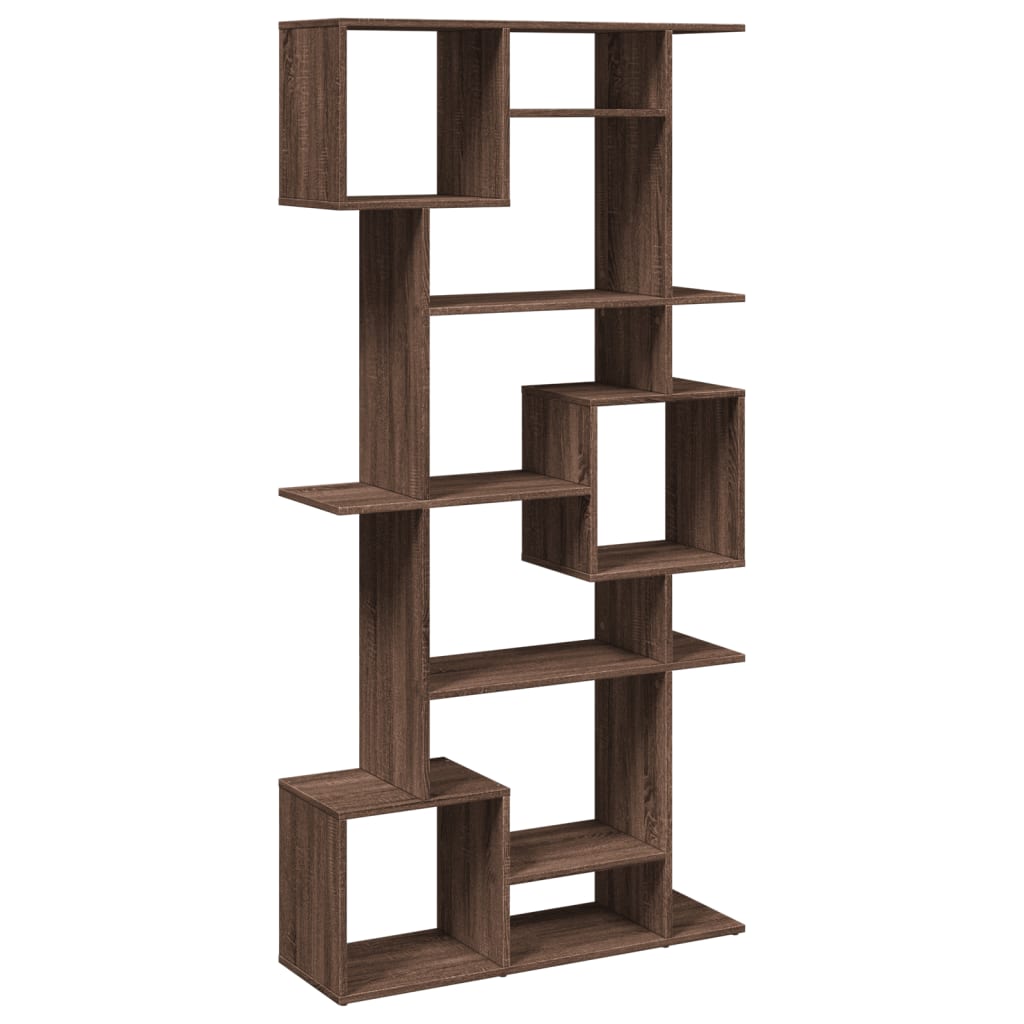 Bibliothèque chêne marron 92x29x188 cm bois d'ingénierie