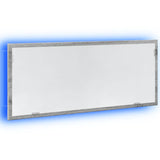 Miroir de salle de bain à LED sonoma gris bois d'ingénierie