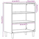 Buffet vieux bois 57x35x75 cm bois d'ingénierie