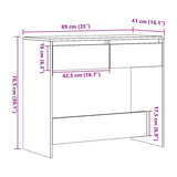 Table console vieux bois 89x41x76,5 cm bois d'ingénierie