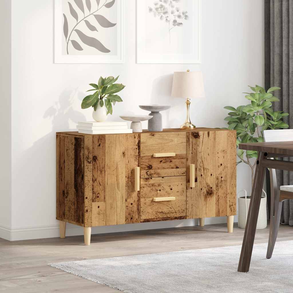 Buffet vieux bois 100x36x60 cm bois d'ingénierie