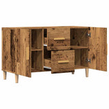 Buffet vieux bois 100x36x60 cm bois d'ingénierie