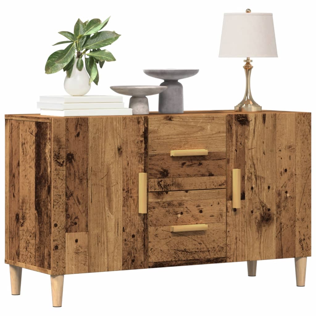 Buffet vieux bois 100x36x60 cm bois d'ingénierie