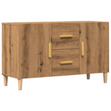 Buffet chêne artisanal 100x36x60 cm bois d'ingénierie