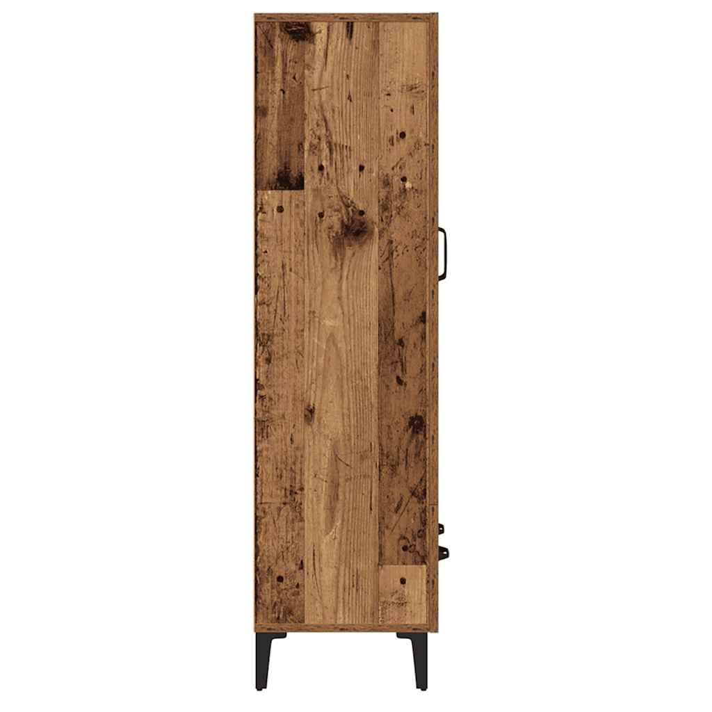 Buffet haut vieux bois 70x31x115 cm bois d'ingénierie