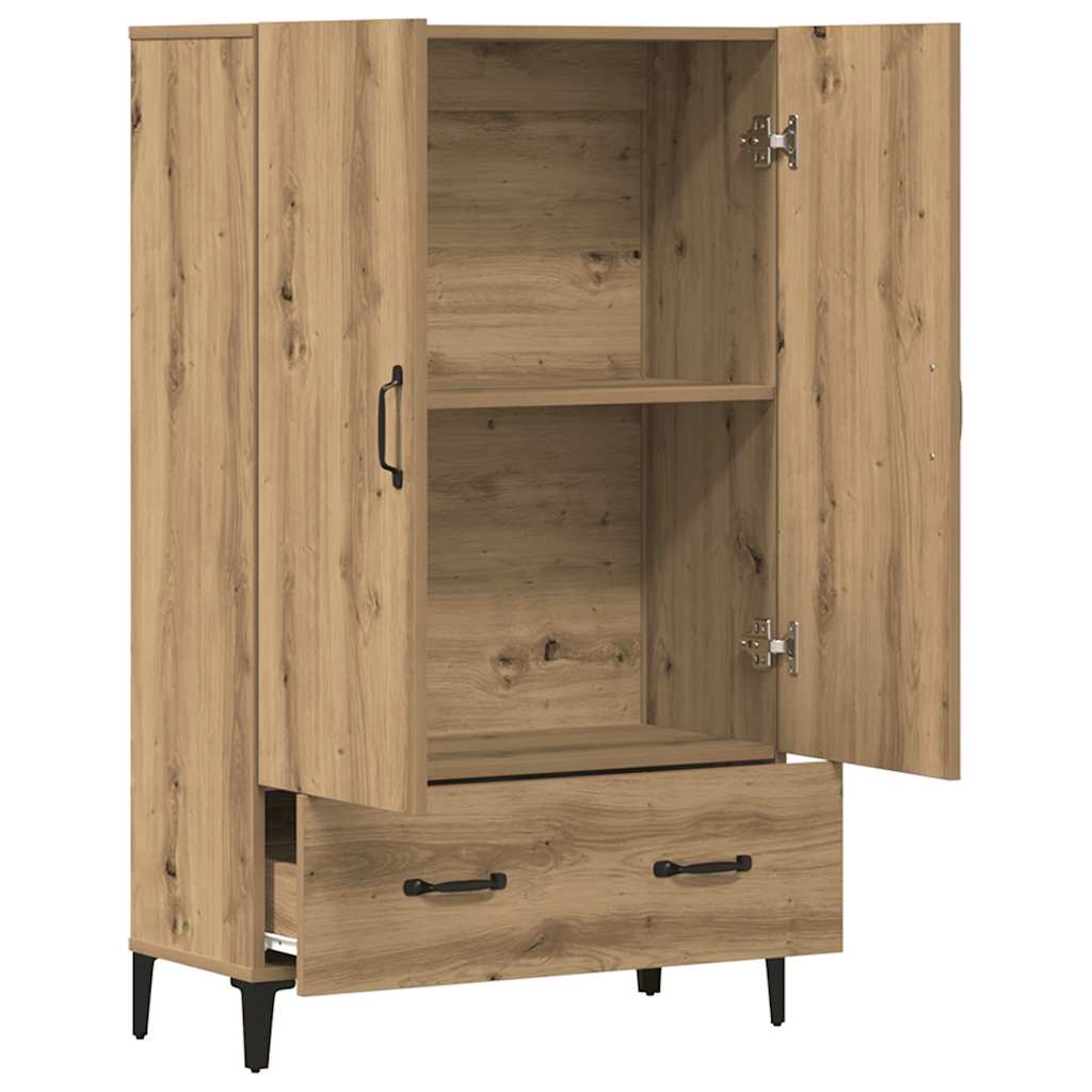 Buffet chêne artisanal 70x31x115 cm bois d'ingénierie