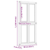 CORONA Scheunentor 90x210 cm massives Kiefernholz