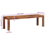 Banc 160 cm bois d'acacia massif