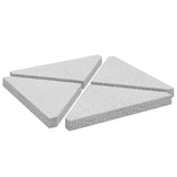 Plaques de poids de parasol 4 pcs triangulaire granit gris 14kg