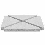 Plaques de poids de parasol 4 pcs triangulaire granit gris 14kg