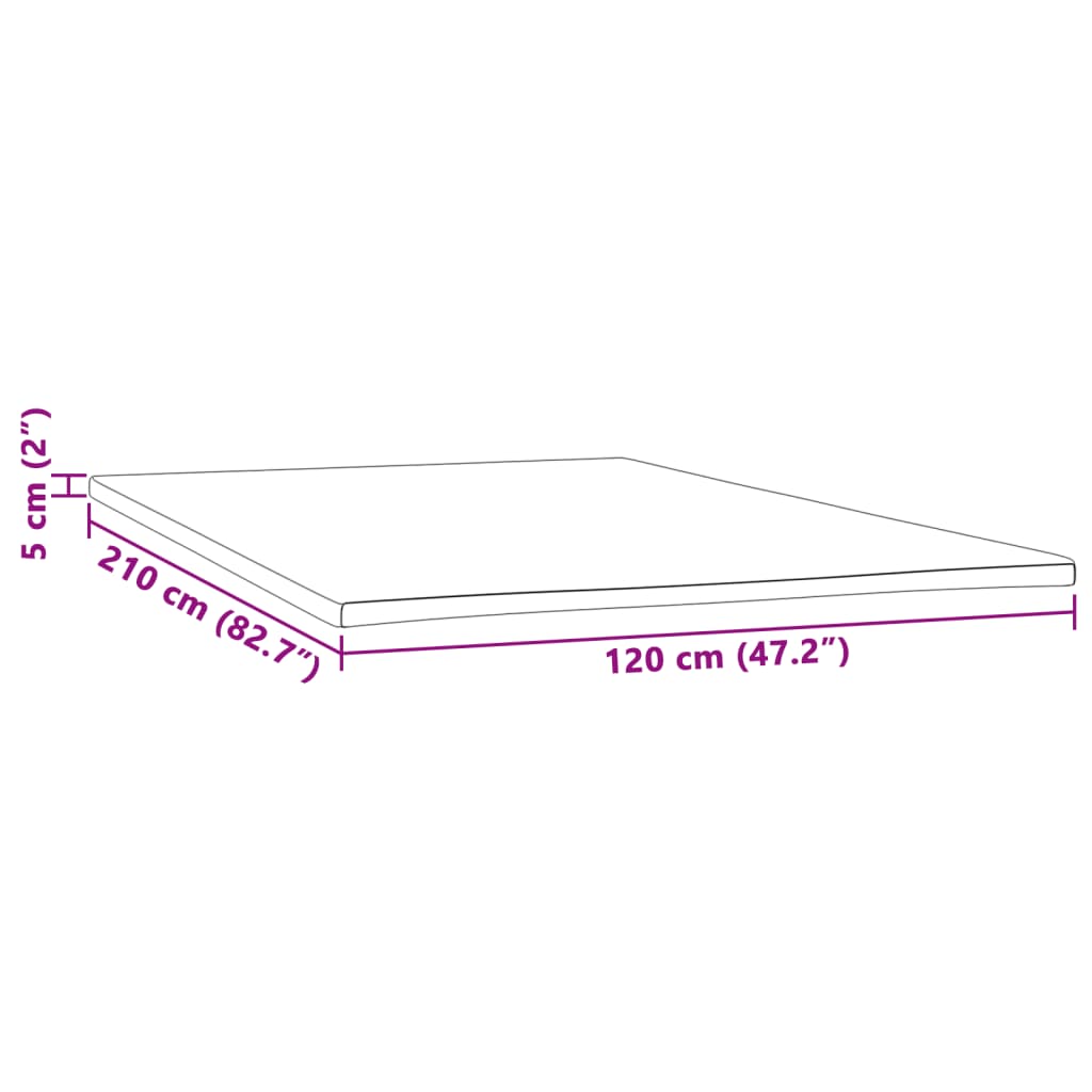 Sur-matelas 120x210x5 cm