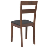 Chaises à manger coussins 2 pcs marron bois massif caoutchouc