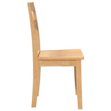 Chaises à manger 2 pcs bois massif naturel caoutchouc