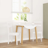 Chaises à manger 2 pcs blanc bois massif caoutchouc