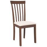 Chaises à manger coussins 2 pcs marron bois massif caoutchouc