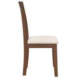 Chaises à manger coussins 2 pcs marron bois massif caoutchouc