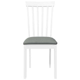 Chaises à manger coussins 2 pcs blanc bois massif caoutchouc