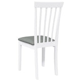 Chaises à manger coussins 2 pcs blanc bois massif caoutchouc