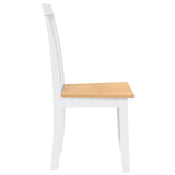 Chaises à manger 2 pcs blanc bois massif caoutchouc