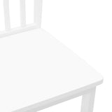 Chaises à manger 2 pcs blanc bois massif caoutchouc