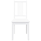 Chaises à manger 2 pcs blanc bois massif caoutchouc