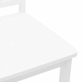 Chaises à manger 2 pcs blanc bois massif caoutchouc