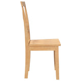 Chaises à manger 2 pcs bois massif caoutchouc