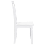 Chaises à manger 2 pcs blanc bois massif caoutchouc