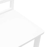 Chaises à manger 2 pcs blanc bois massif caoutchouc