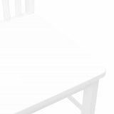 Chaises à manger 2 pcs blanc bois massif caoutchouc