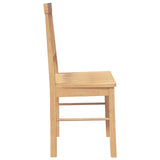 Chaises à manger 2 pcs bois massif caoutchouc