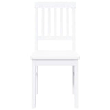 Chaises à manger 2 pcs blanc bois massif caoutchouc