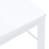 Chaises à manger 2 pcs blanc bois massif caoutchouc