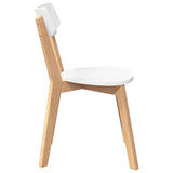 Chaises à manger 2 pcs bois massif caoutchouc