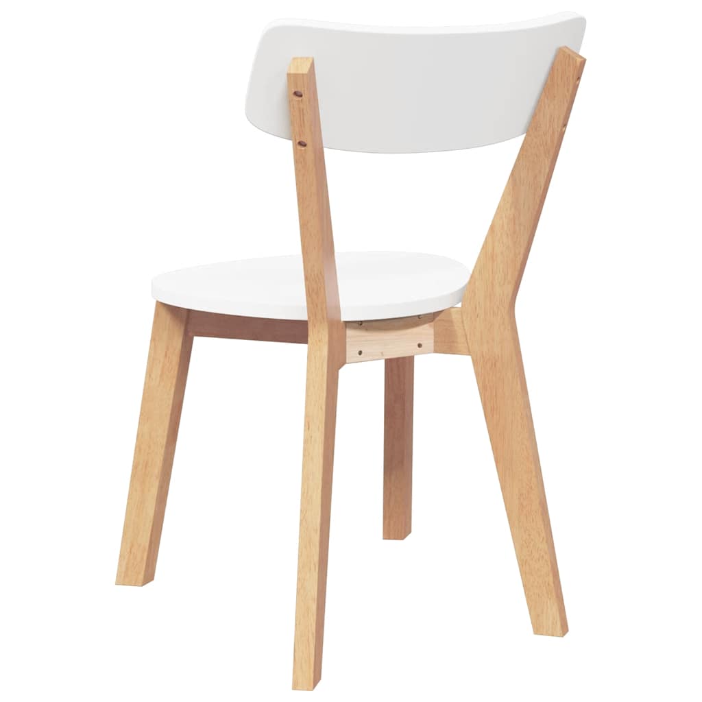 Chaises à manger 2 pcs bois massif caoutchouc