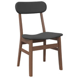 Chaises à manger coussins 2 pcs marron bois massif caoutchouc