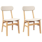 Chaises à manger coussins 2 pcs bois massif caoutchouc