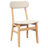 Chaises à manger coussins 2 pcs bois massif caoutchouc