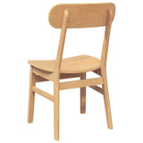 Chaises à manger 2 pcs bois massif caoutchouc